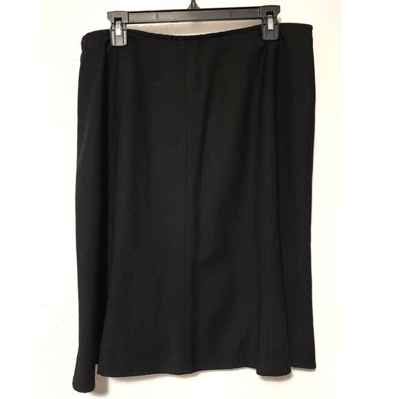 Eileen Fisher Petite Wool Blend Black Skirt Large PL - Picture 3 of 9